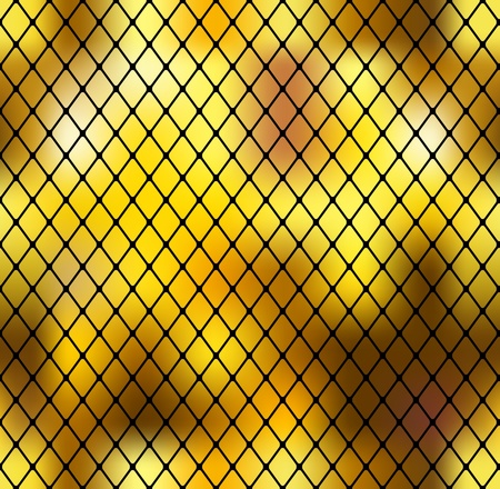 Abstract golden seamless background with diamonds on blackのイラスト素材