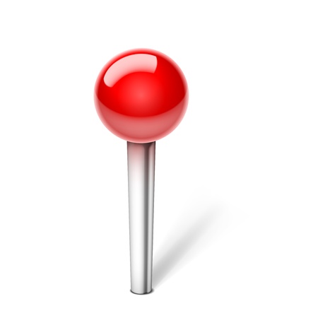 Vector push Pin Icon isolated on white backgroundのイラスト素材
