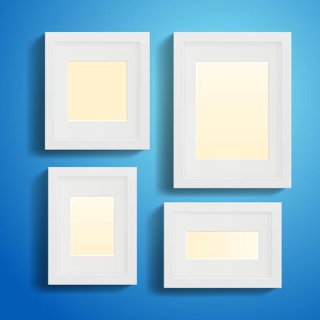 Modern Picture or Photo Frames with shadowsのイラスト素材