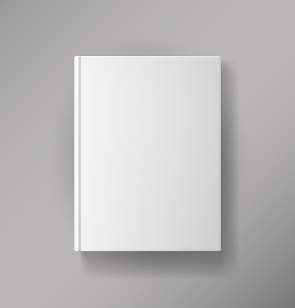 Vector Blank book cover isolated on white backgroundのイラスト素材