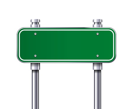 Blank Green traffic road sign vector illustrationのイラスト素材