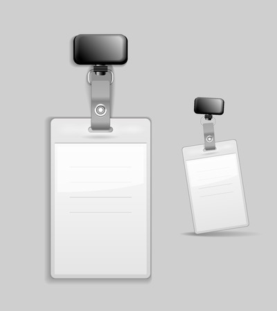 Blank identification card Badge ID template Vector Illustrationのイラスト素材