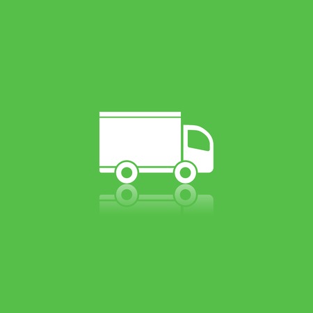 green delivery icon, transportation and shipping symbolのイラスト素材