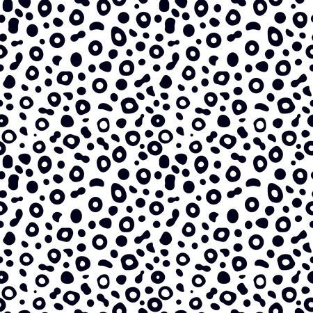 black and white seamless spotted background vector pattern