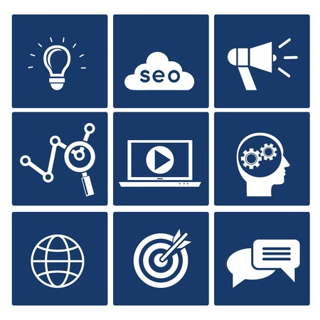 internet SEO icons setのイラスト素材