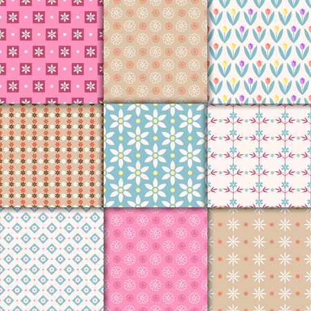 pretty pastel patternsのイラスト素材