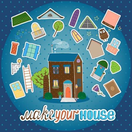 Make Your House - night versionのイラスト素材