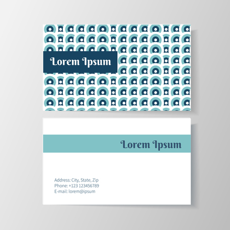 Business card template with modern circle designのイラスト素材