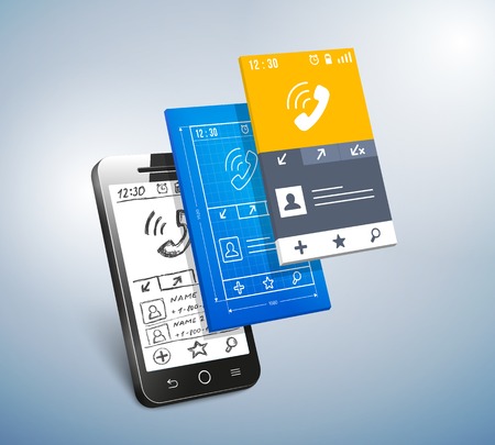 mobile developmentのイラスト素材