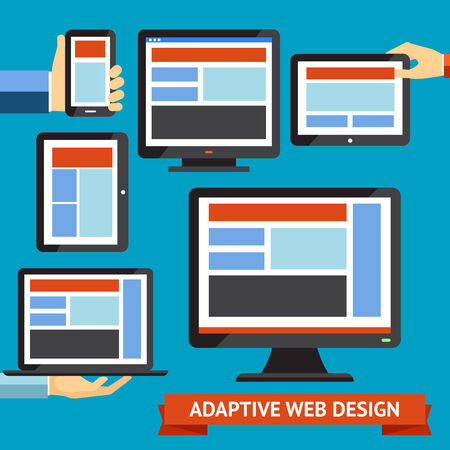 Modern responsive and adaptive web design and mobile appsのイラスト素材