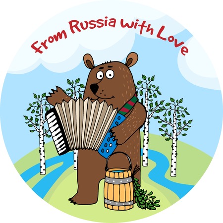 From Russia With Love vector emblem or badgeのイラスト素材