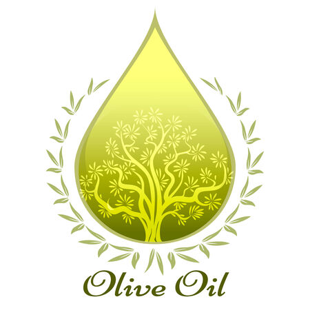 Olive oil label or emblemのイラスト素材
