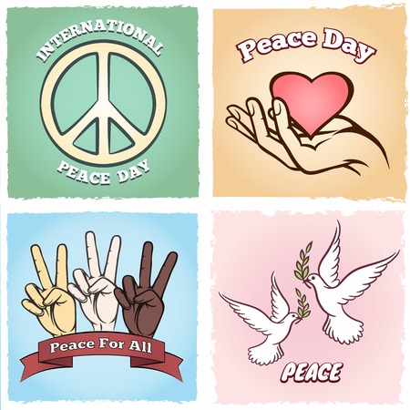 Day of Peace postersのイラスト素材