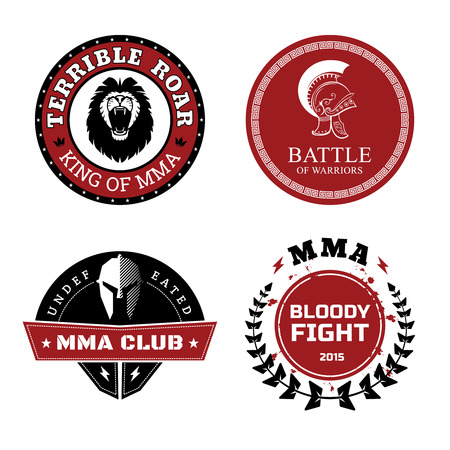 MMA Labels - Mixed Martial Arts Designのイラスト素材
