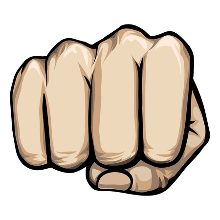 vector punching handのイラスト素材