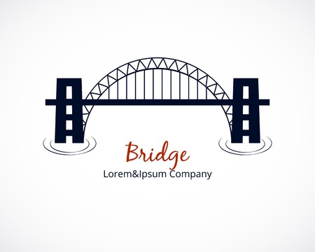 Bridge Logo Graphic Design on White Backgroundのイラスト素材