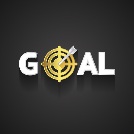 Elegant Goal Design on Gray Backgroundのイラスト素材