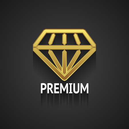 Golden Diamond Design on Gray Backgroundのイラスト素材