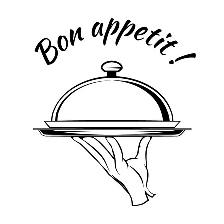 Bon Appetit delicious dish elementのイラスト素材