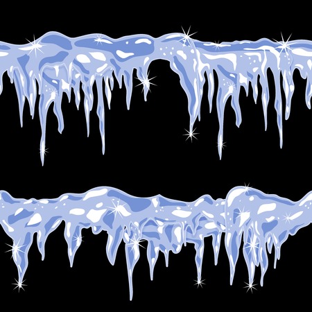 icicles seamless patternsのイラスト素材