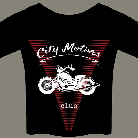 Motorcycle design template for t-shirtのイラスト素材
