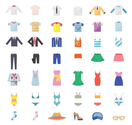 Large Set of Clothing Iconsのイラスト素材
