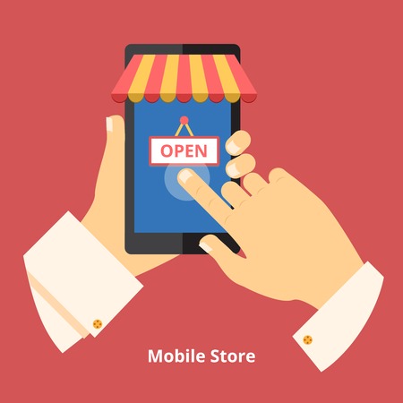 Mobile phone storeのイラスト素材