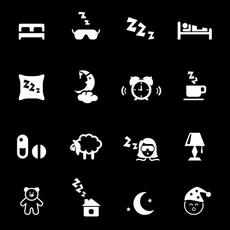 Bed time iconsのイラスト素材