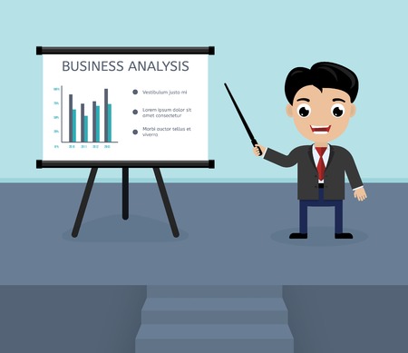 Presentation of business analysisのイラスト素材