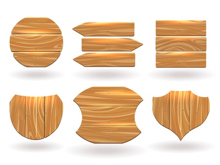 Wood boards of different shapesのイラスト素材