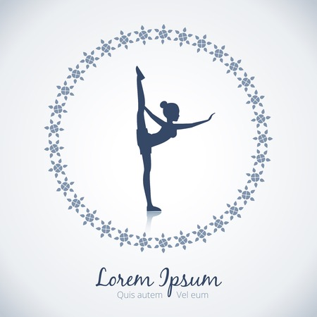 Yoga vector logo templateのイラスト素材