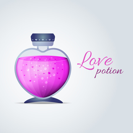 Vector Love Potion for Valentines Day cardsのイラスト素材