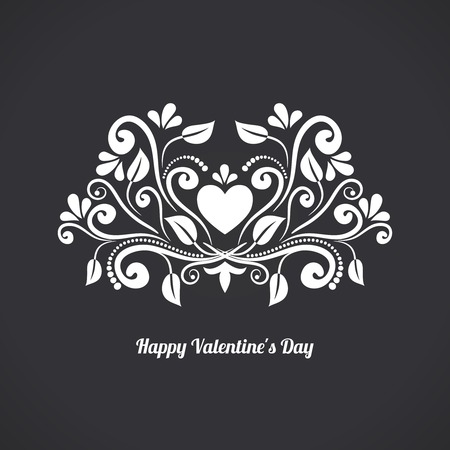 Valentine Blackboard Heartのイラスト素材