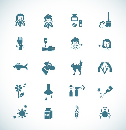 Allergies iconsのイラスト素材