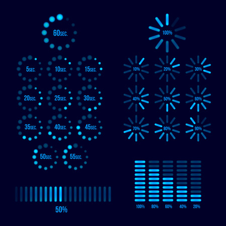 Download progress indicator setのイラスト素材