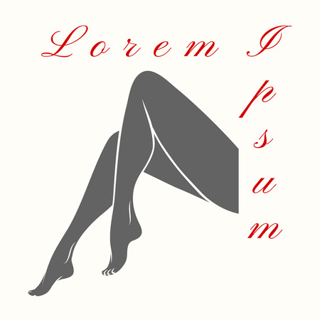 Woman legs logoのイラスト素材
