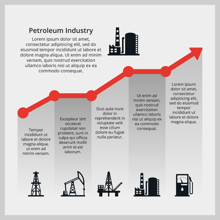Oil price. Increasing price of oilのイラスト素材