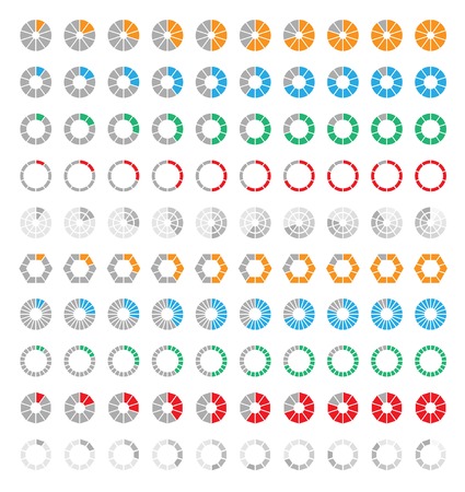 Progress bar iconsのイラスト素材