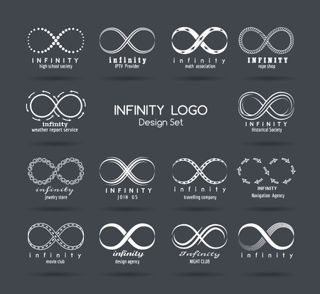 Set of  infinity  design. Shape template, creative business symbol illustrationのイラスト素材