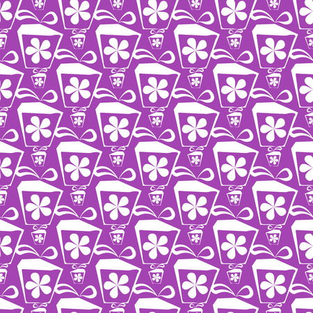Seamless patterns with gift boxes. Background holiday, birthday celebration, vector illustrationのイラスト素材