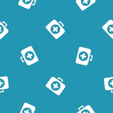 Medicine chest icon pattern. Seamless background for support service or healthcare centerのイラスト素材