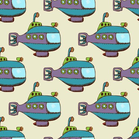 Submarine pattern seamlessの写真素材