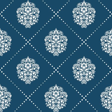 Pattern in style victorian baroqueのイラスト素材