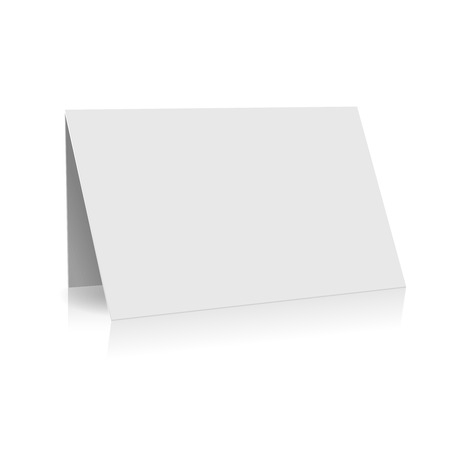 White folder paper greeting card vector templateのイラスト素材