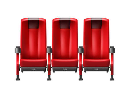 Row of cinema seatsのイラスト素材