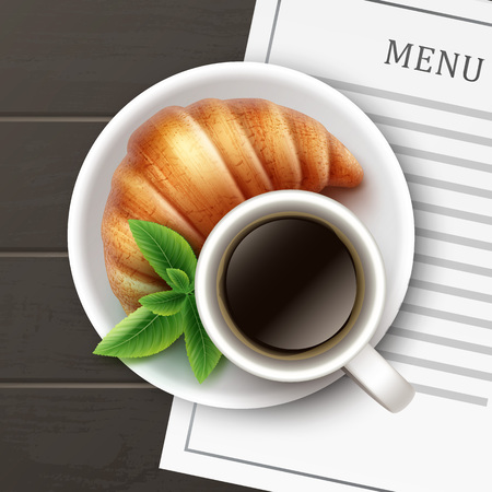 Fresh french croissantのイラスト素材