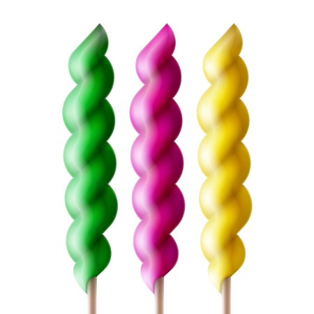 Set of spiral lollipopsのイラスト素材