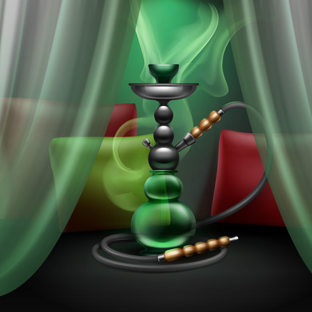 Hookah lounge interiorのイラスト素材