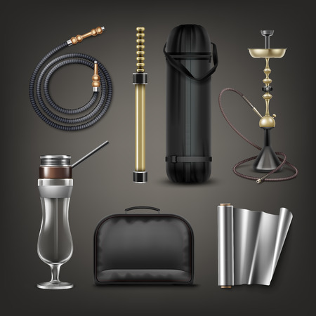 Hookah stuff setのイラスト素材