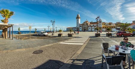 Candelaria, Tenerife, Spain - October 17, 2018: Famous Basilica of Tenerife. Here is the main religious shrine of the island's aborigines and the current patroness of the Canary Islands. Panorama.の写真素材